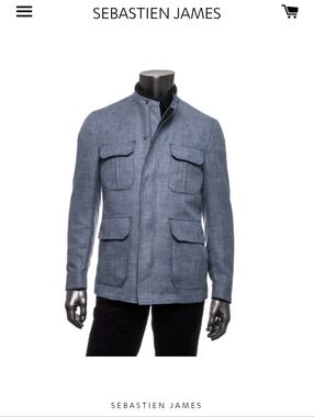 Sebastien James Light Blue Field Jacket